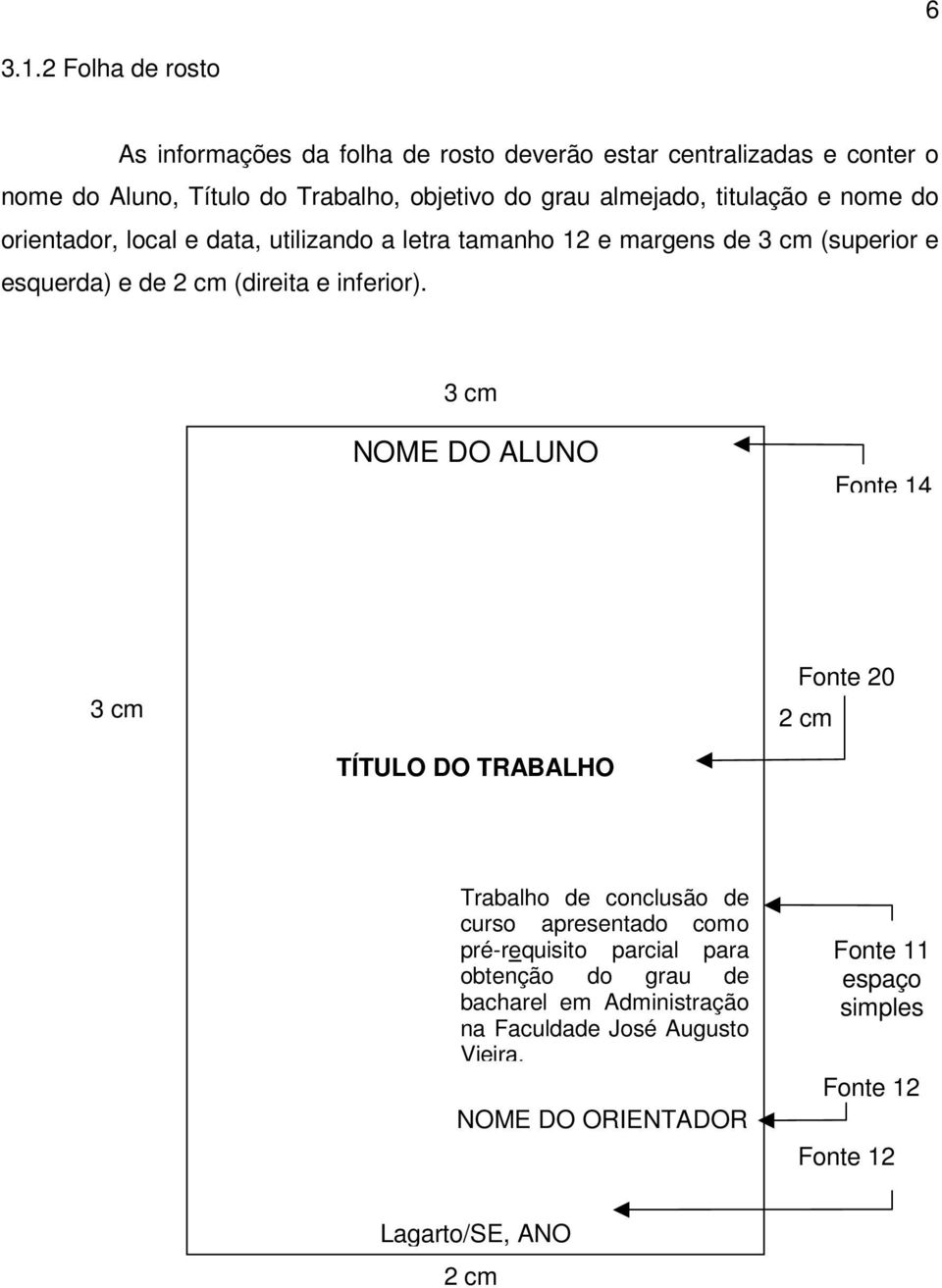 grau almejado, titulação e nome do orientador, local e data, utilizando a letra tamanho 12 e margens de (superior e esquerda) e de (direita