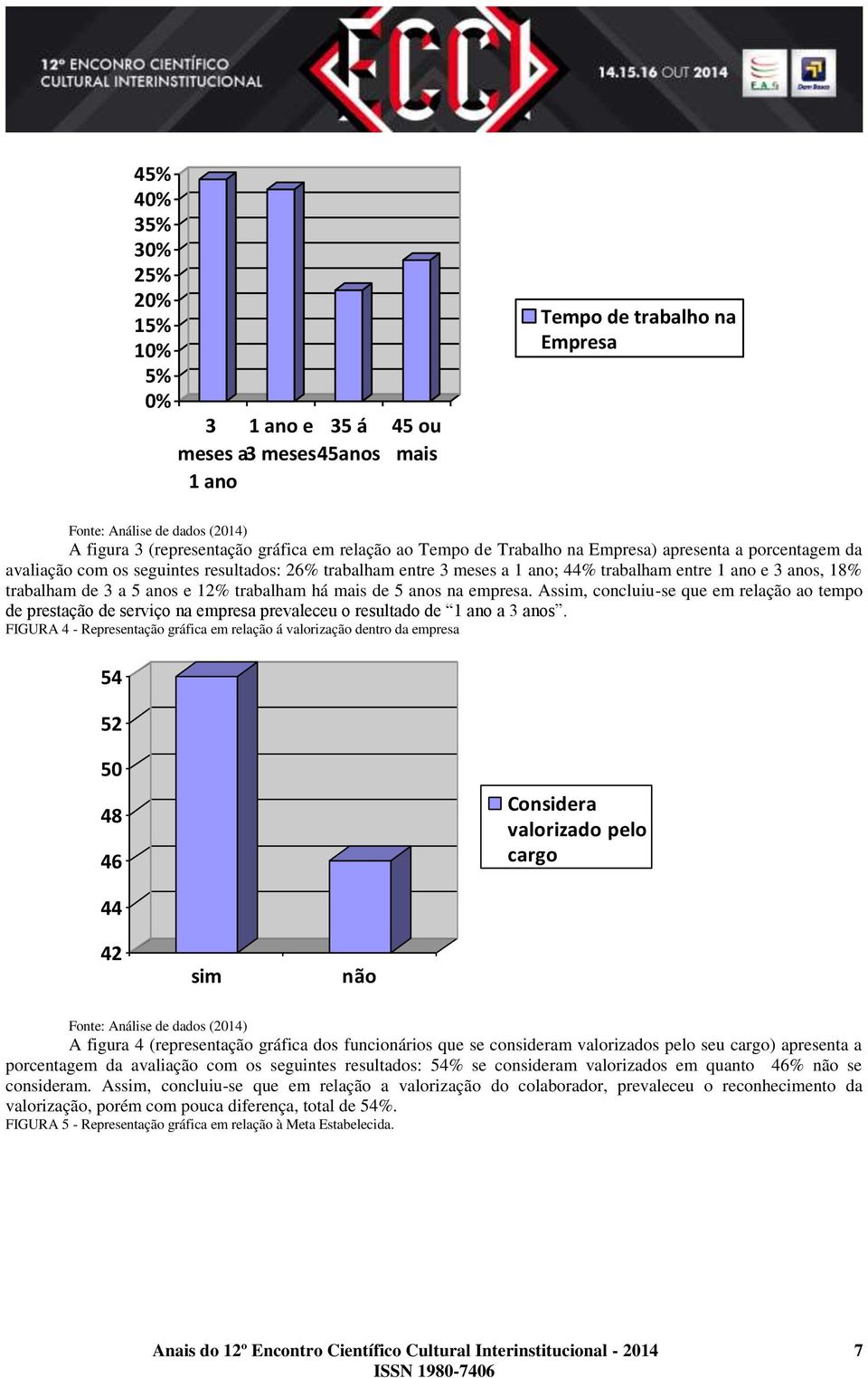 anos na empresa. Assim, concluiu-se que em relação ao tempo de prestação de serviço na empresa prevaleceu o resultado de 1 ano a 3 anos.