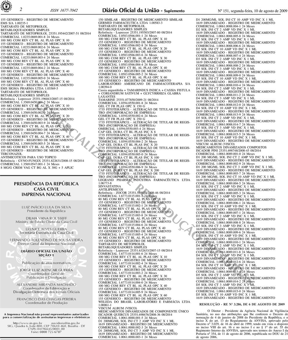 PLAS OPC X 20 155 GENERICO - REGISTRO DE MEDICAMENTO COMERCIAL 102350869003-4 24 Meses 100 MG COM REV CT BL AL PLAS OPC X 30 155 GENERICO - REGISTRO DE MEDICAMENTO COMERCIAL 102350869004-2 24 Meses