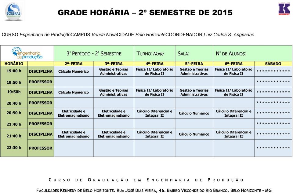 II Gestão e Teorias Administrativas Física II/ Laboratório de Física II PROFESSOR Eletricidade e Eletromagnetismo Eletricidade e Eletromagnetismo Integral