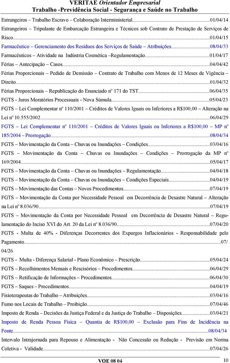 ..04/04/42 Férias Proporcionais Pedido de Demissão Contrato de Trabalho com Menos de 12 Meses de Vigência Direito...01/04/32 Férias Proporcionais Republicação do Enunciado nº 171 do TST.