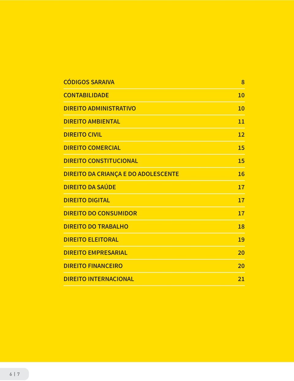 16 DIREITO DA SAÚDE 17 DIREITO DIGITAL 17 DIREITO DO CONSUMIDOR 17 DIREITO DO TRABALHO 18