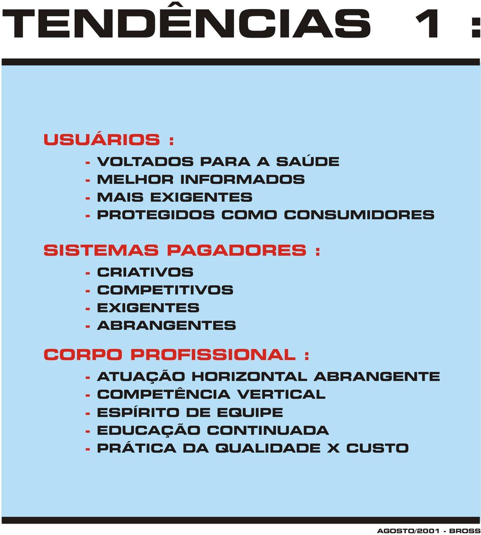 ABRANGENTES CORPO PROFISSIONAL : ATUAÇÃO HORIZONTAL ABRANGENTE COMPETÊNCIA VERTICAL