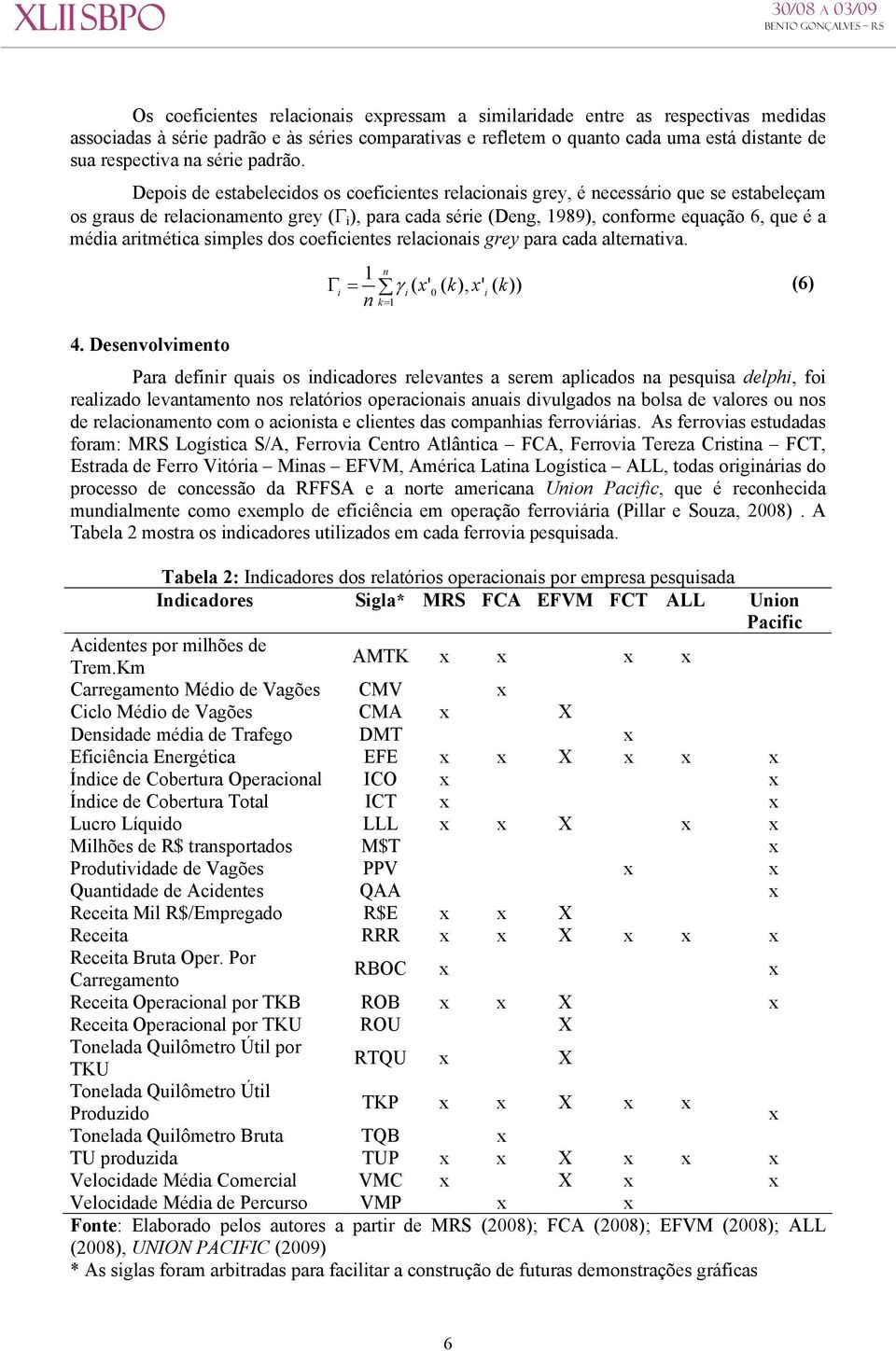 dos coefcentes relaconas grey para cada alternatva. 4.