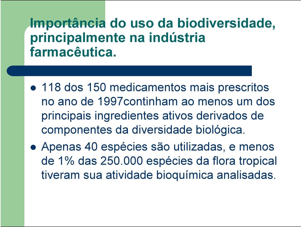 ingredientes ativos derivados de componentes da diversidade biológica.