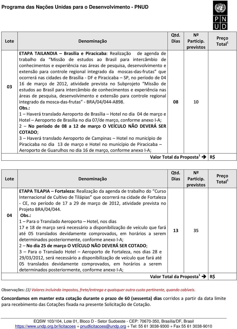 Subprojeto Missão de estudos ao Brasil para intercâmbio de conhecimentos e experiência nas áreas de pesquisa, desenvolvimento e extensão para controle regional integrado da mosca-das-frutas -