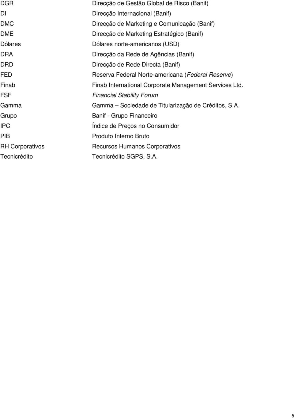 Rede Directa (Banif) Reserva Federal Norte-americana (Federal Reserve) Finab International Corporate Management Services Ltd.