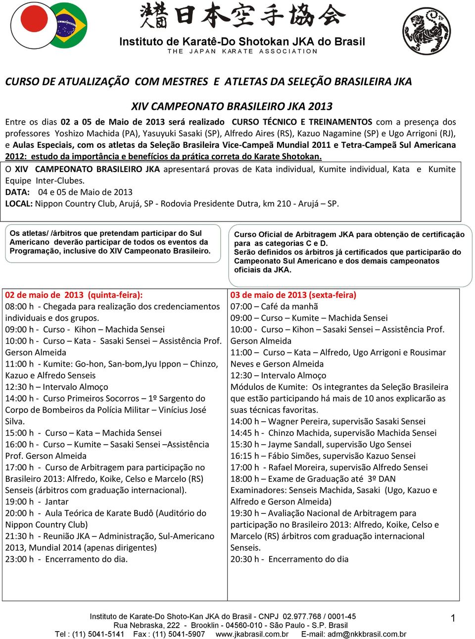 Mundial 2011 e Tetra-Campeã Sul Americana 2012: estudo da importância e benefícios da prática correta do Karate Shotokan.