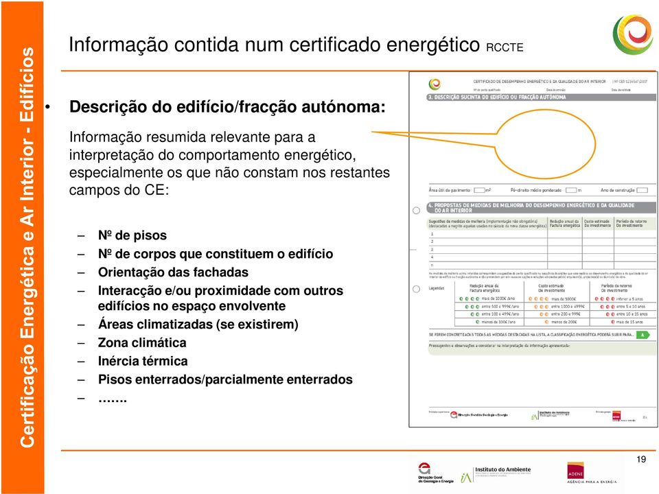 pisos Nº de corpos que constituem o edifício Orientação das fachadas Interacção e/ou proximidade com outros edifícios no