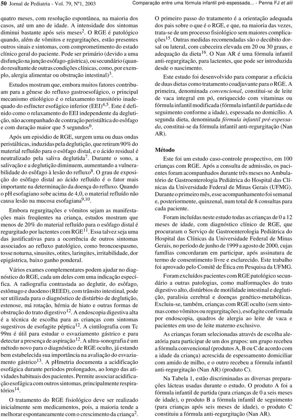 O RGE é patológico quando, além de vômitos e regurgitações, estão presentes outros sinais e sintomas, com comprometimento do estado clínico geral do paciente.