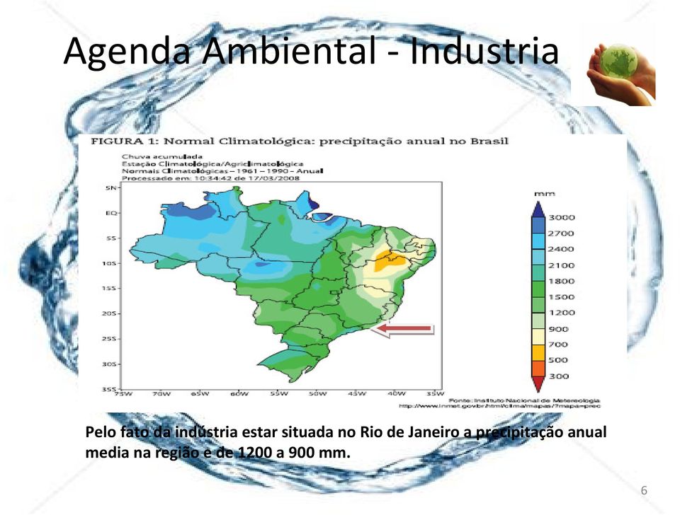 Rio de Janeiro a precipitação anual