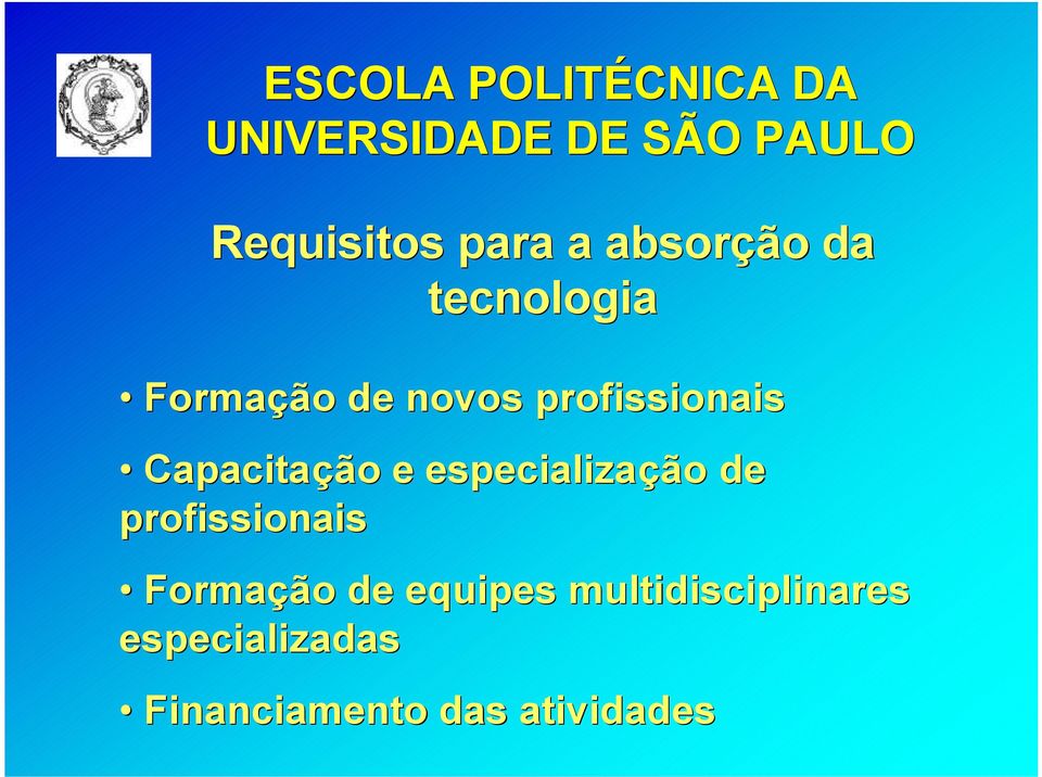 especializaçã ção o de profissionais Formaçã ção o de