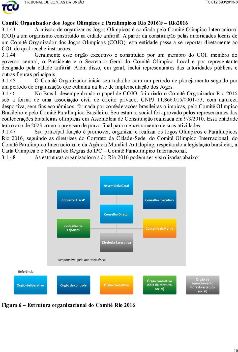 A partir da constituição pelas autoridades locais de um Comitê Organizador dos Jogos Olímpicos (COJO), esta entidade passa a se reportar diretamente ao COI, do qual recebe instruções. 3.1.