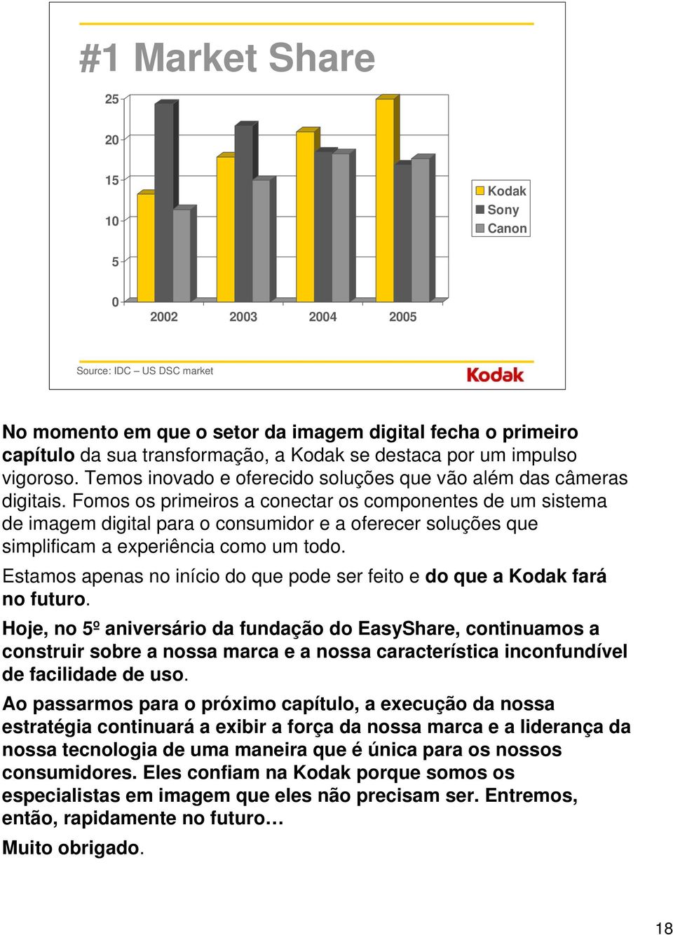 Fomos os primeiros a conectar os componentes de um sistema de imagem digital para o consumidor e a oferecer soluções que simplificam a experiência como um todo.