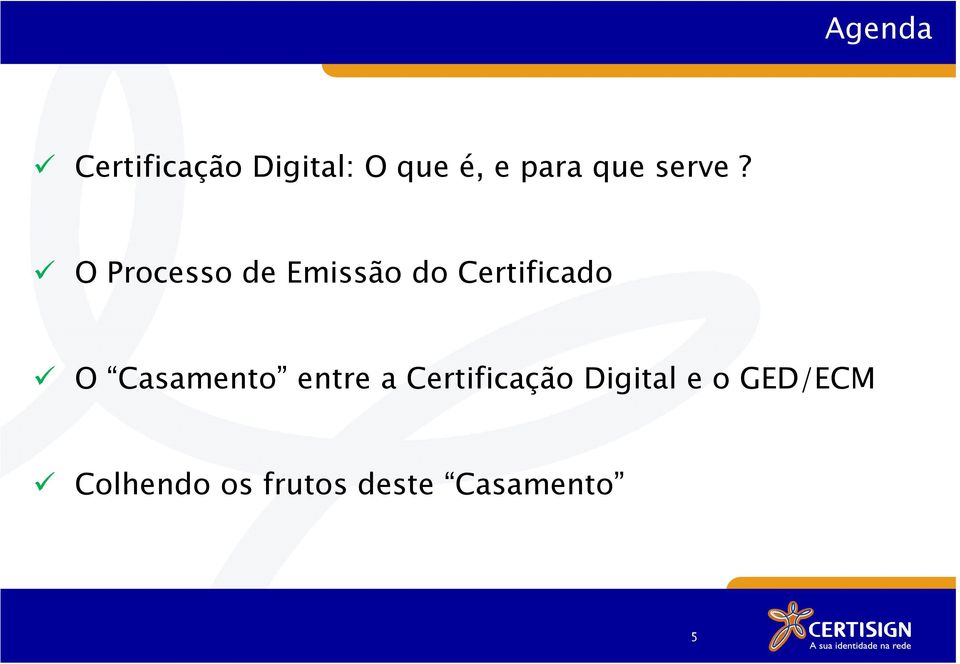 O Processo de Emissão do Certificado O