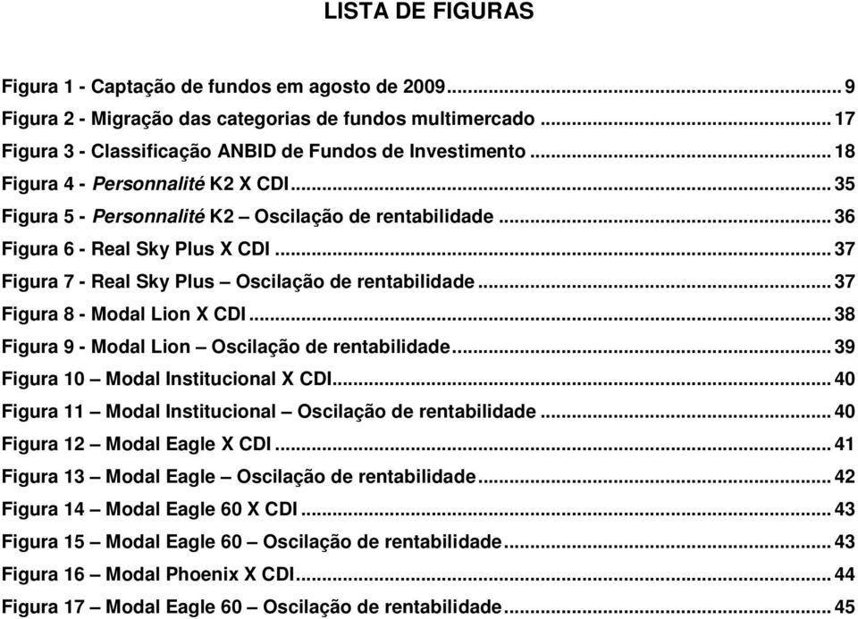 .. 37 Figura 8 - Modal Lion X CDI... 38 Figura 9 - Modal Lion Oscilação de rentabilidade... 39 Figura 10 Modal Institucional X CDI... 40 Figura 11 Modal Institucional Oscilação de rentabilidade.