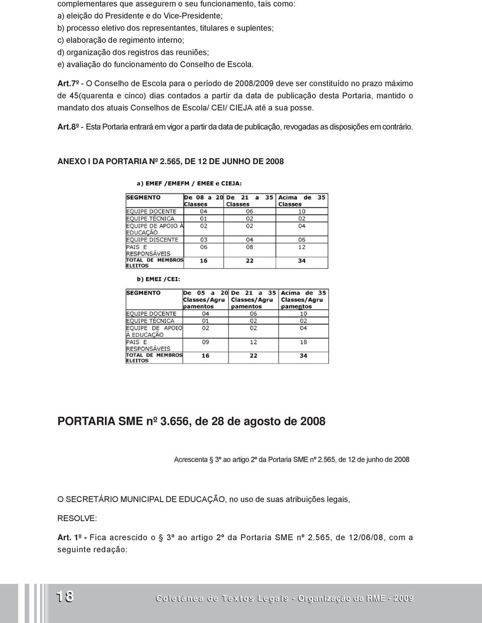 7º - O Conselho de Escola para o período de 2008/2009 deve ser constituído no prazo máximo de 45(quarenta e cinco) dias contados a partir da data de publicação desta Portaria, mantido o mandato dos