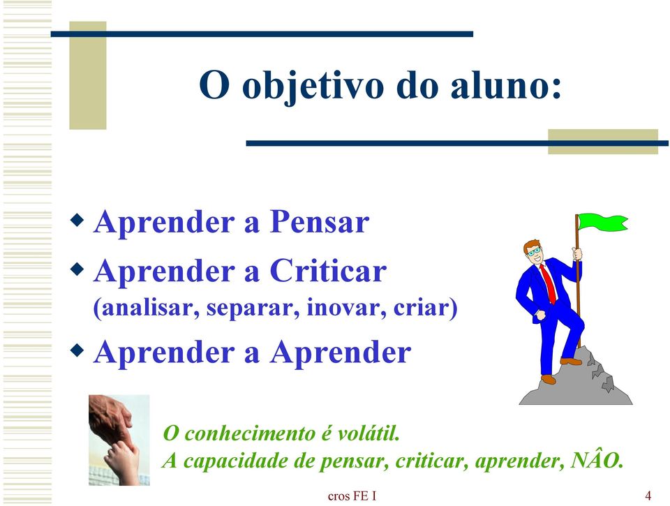 Aprender a Aprender O conhecimento é volátil.