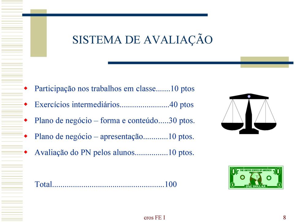 ..40 ptos Plano de negócio forma e conteúdo...30 ptos.