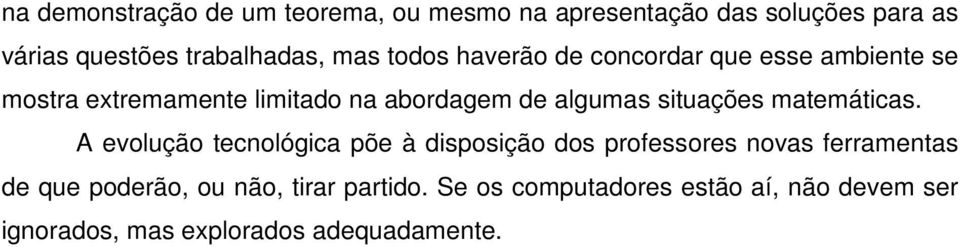 situações matemáticas.