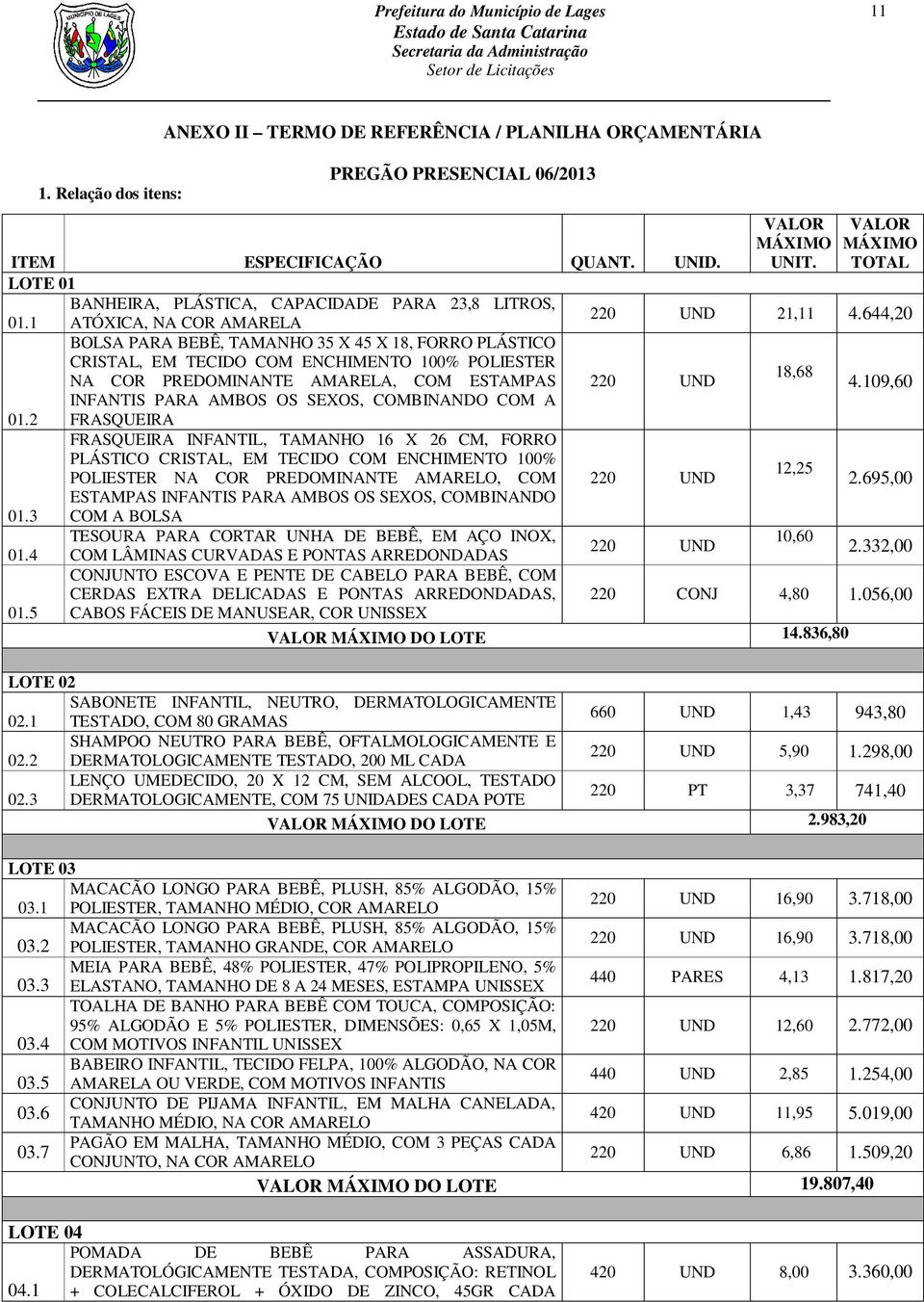 644,20 BOLSA PARA BEBÊ, TAMANHO 35 X 45 X 18, FORRO PLÁSTICO CRISTAL, EM TECIDO COM ENCHIMENTO 100% POLIESTER NA COR PREDOMINANTE AMARELA, COM ESTAMPAS 220 UND 18,68 4.