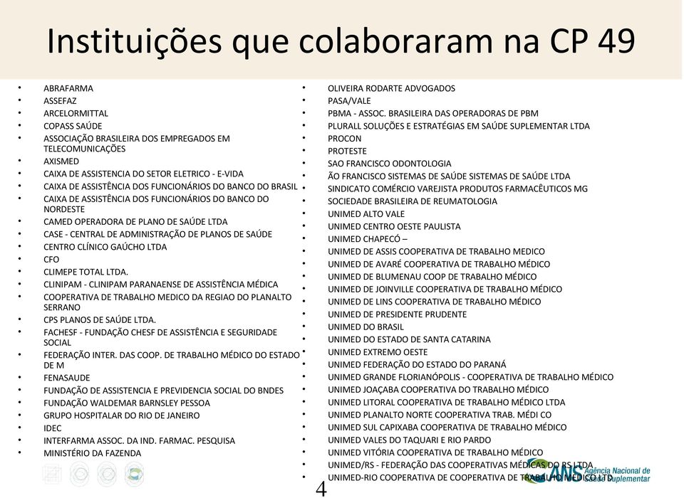 ODONTOLOGIA CAIA DE ASSISTENCIA DO SETOR ELETRICO E VIDA ÃO FRANCISCO SISTEMAS DE SAÚDE SISTEMAS DE SAÚDE LTDA CAIA DE ASSISTÊNCIA DOS FUNCIONÁRIOS DO BANCO DO BRASIL SINDICATO COMÉRCIO VAREJISTA