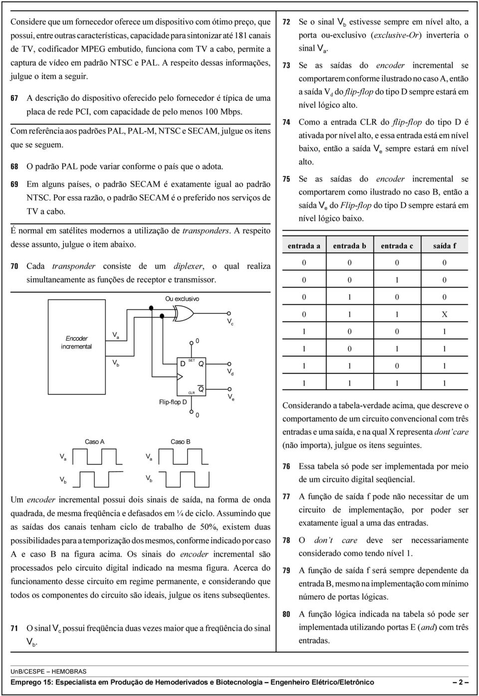 67 A descrição do dispositivo oferecido pelo fornecedor é típica de uma placa de rede PCI, com capacidade de pelo menos 100 Mbps.