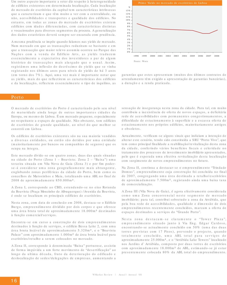dos edifícios. No entanto, em todas as zonas do mercado de escritórios existem edifícios com idades diferenciadas, com características distintas e vocacionados para diversos segmentos da procura.