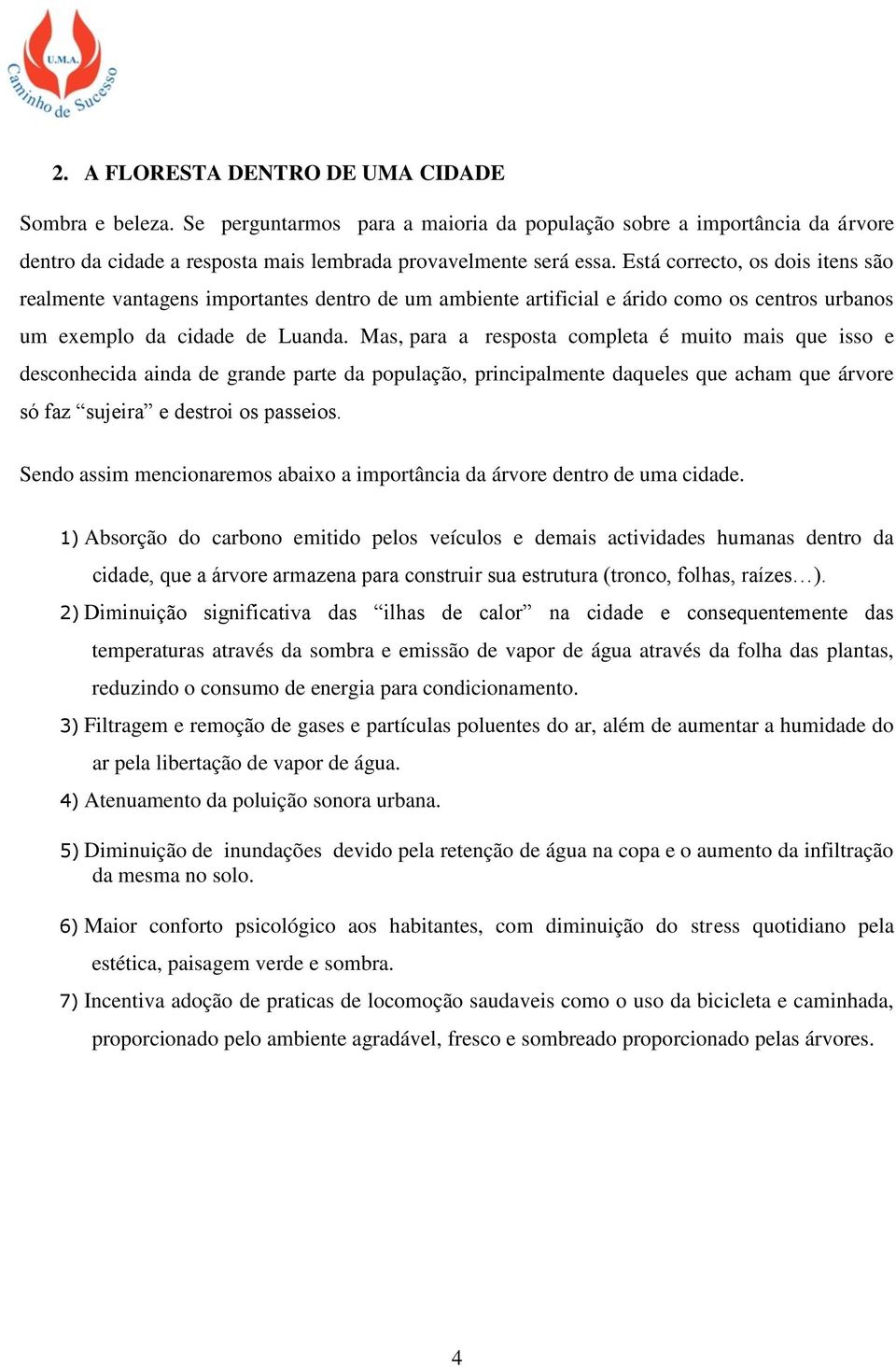 Mas, para a resposta completa é muito mais que isso e desconhecida ainda de grande parte da população, principalmente daqueles que acham que árvore só faz sujeira e destroi os passeios.