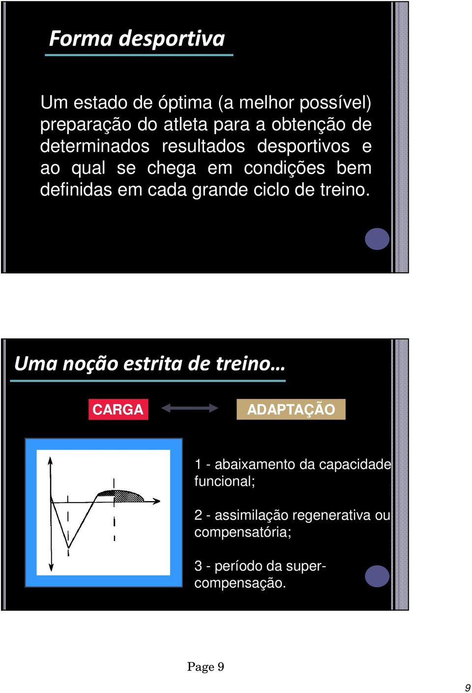 ciclo de treino.