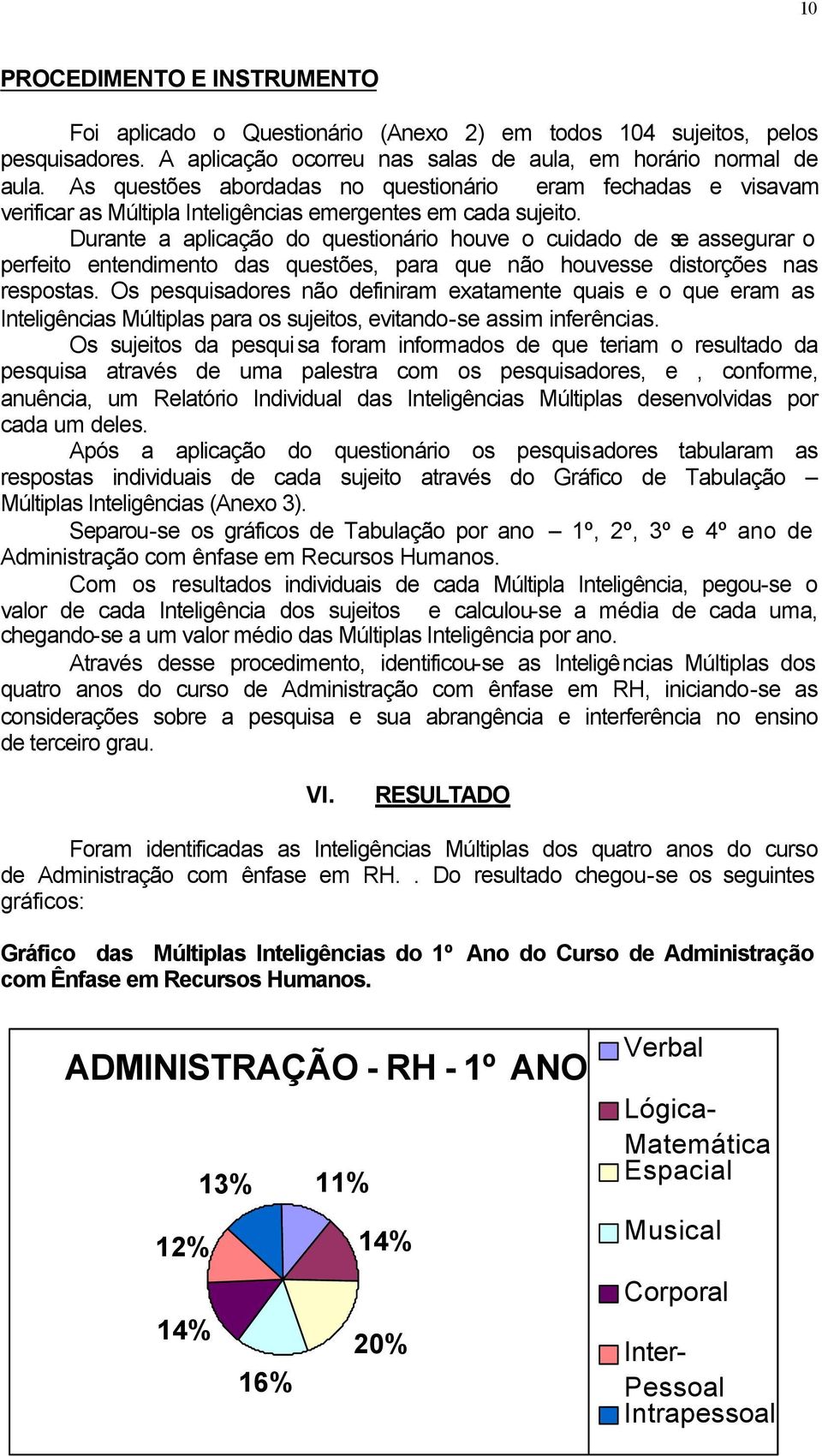 Durante a aplicação do questionário houve o cuidado de se assegurar o perfeito entendimento das questões, para que não houvesse distorções nas respostas.