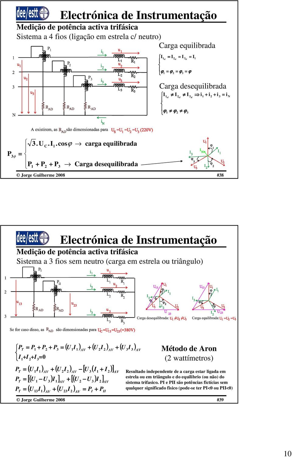 esrela ou riângulo) ( U ) + ( U ) ( U ) + + + ++ 0 ( U) + ( U ) [ ( )] U + [( U U ) ] + [( U U ) ] ( U) + ( U ) + Jorge Guilherme 008 #9 éodo de Aron ( waímeros) esulado