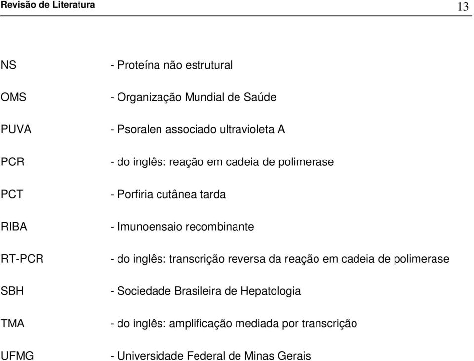 cutânea tarda - Imunoensaio recombinante - do inglês: transcrição reversa da reação em cadeia de polimerase -