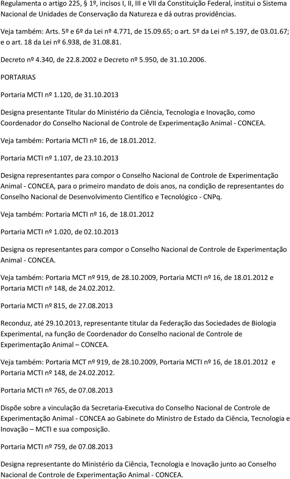 PORTARIAS Portaria MCTI nº 1.120, de 31.10.