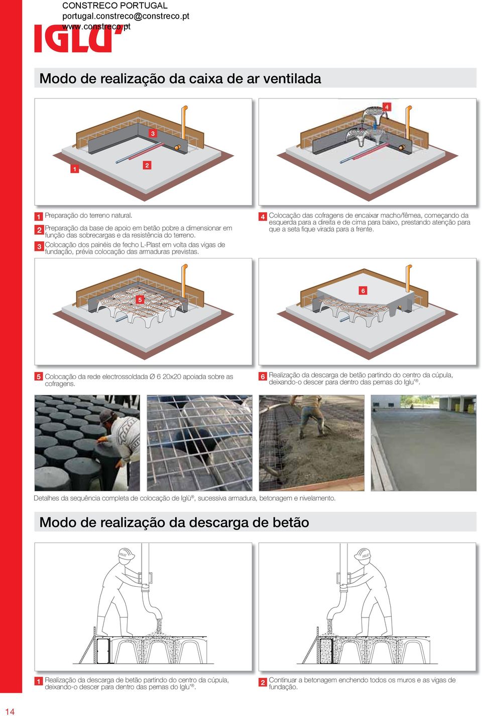 3 Colocação dos painéis de fecho L-Plast em volta das vigas de fundação, prévia colocação das armaduras previstas.