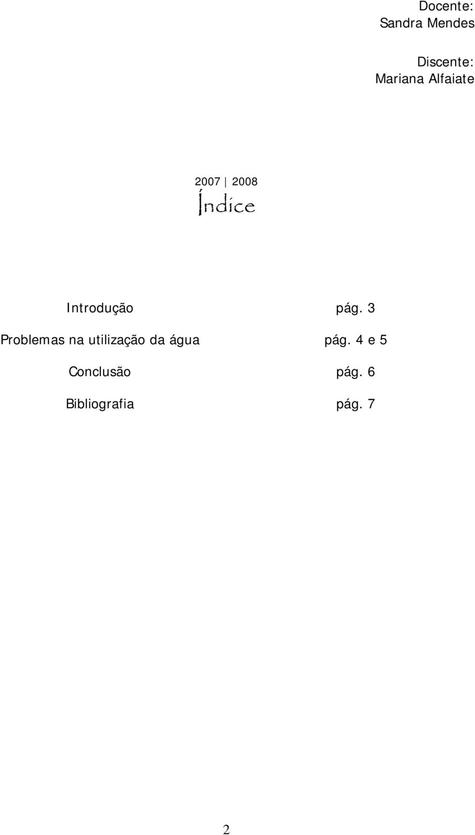 3 Problemas na utilização da água pág.