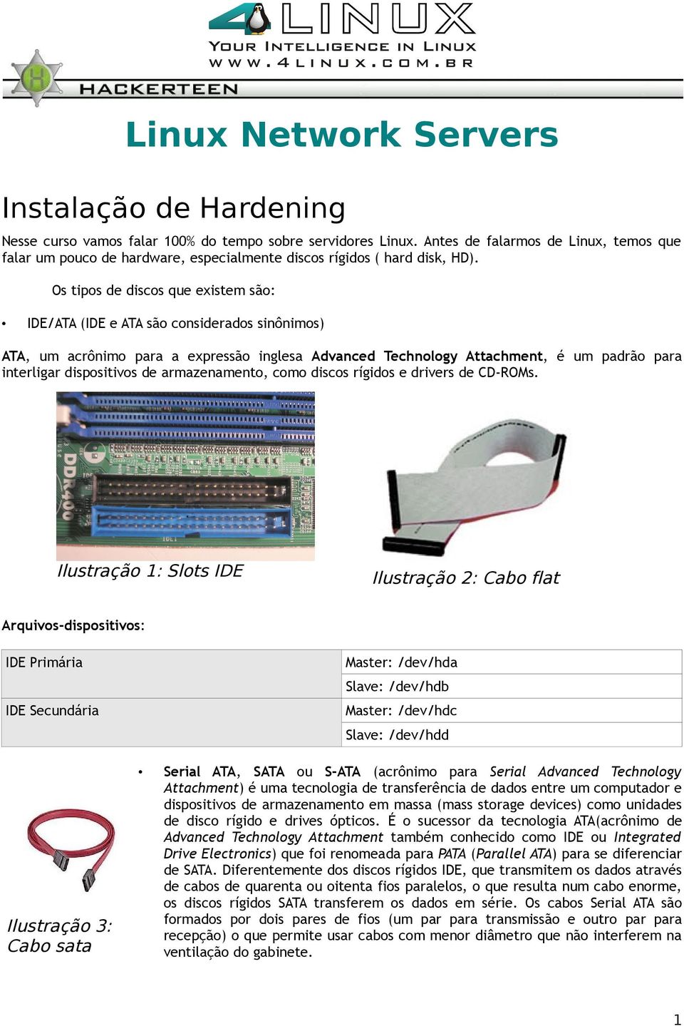 de armazenamento, como discos rígidos e drivers de CD-ROMs.