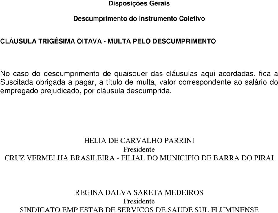 correspondente ao salário do empregado prejudicado, por cláusula descumprida.