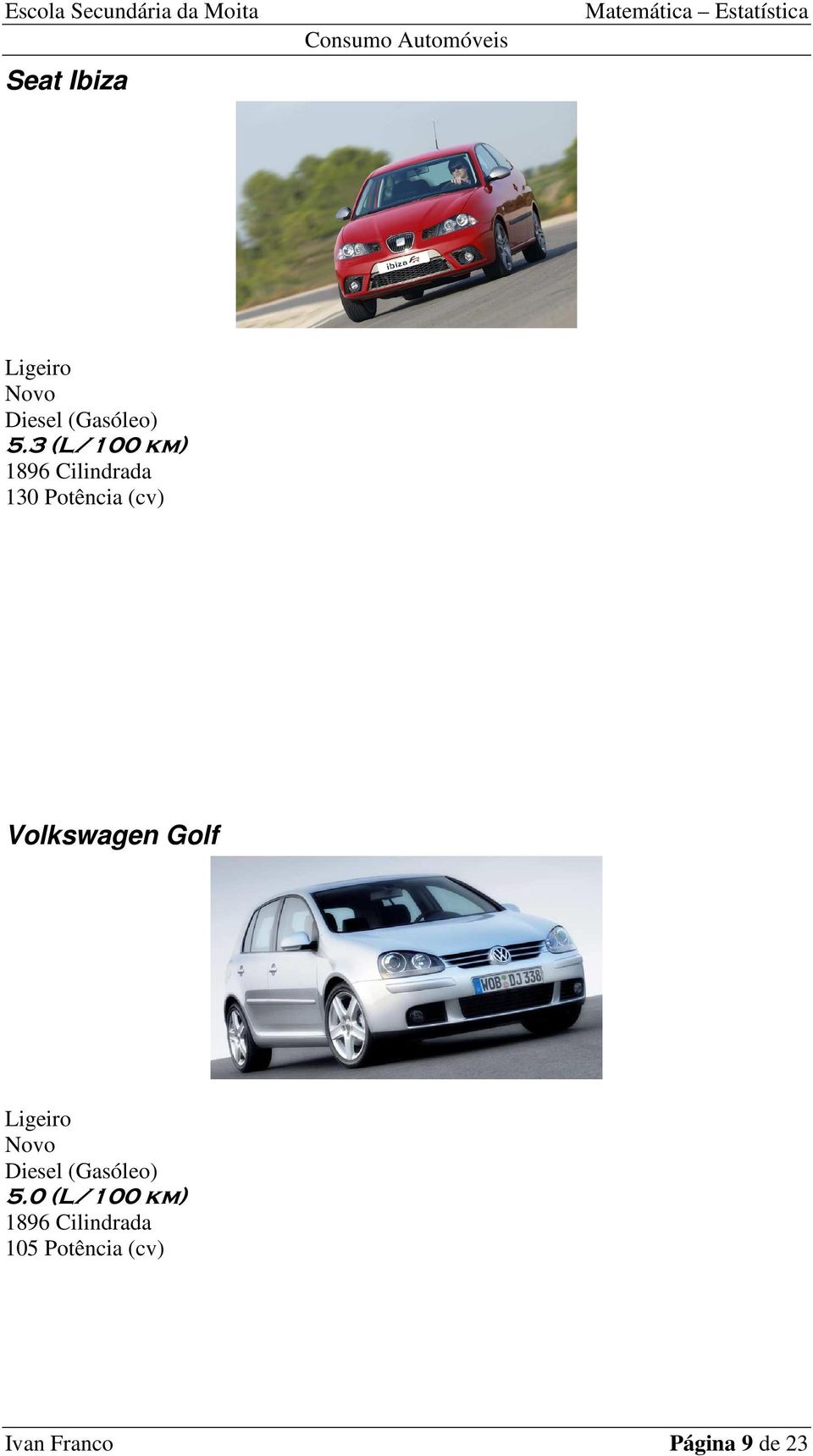 Volkswagen Golf Ligeiro Novo Diesel (Gasóleo) 5.