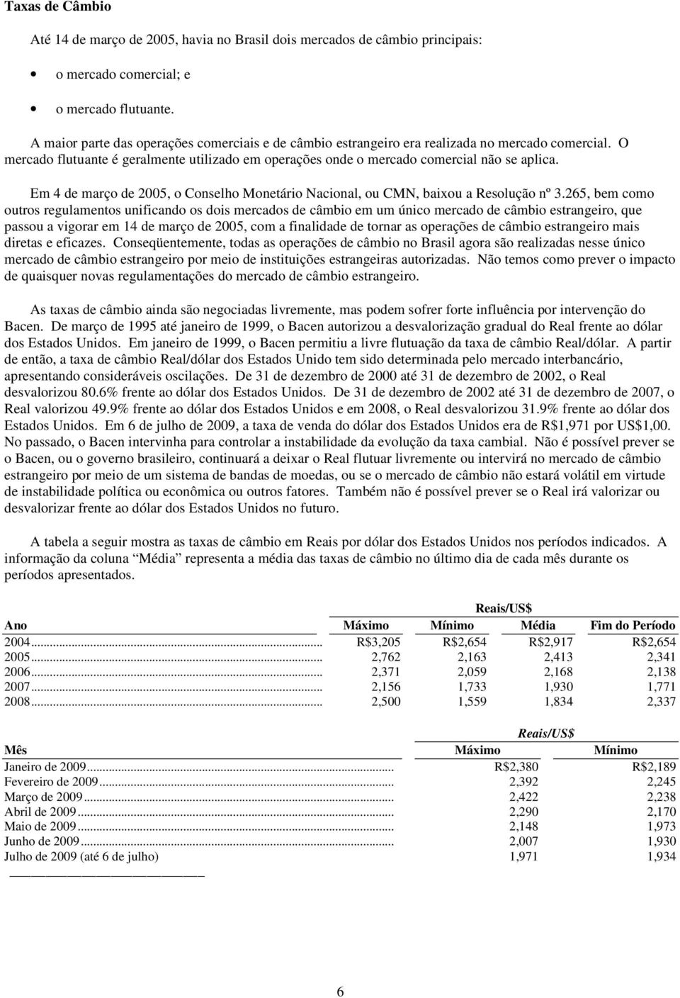 Em 4 de março de 2005, o Conselho Monetário Nacional, ou CMN, baixou a Resolução nº 3.