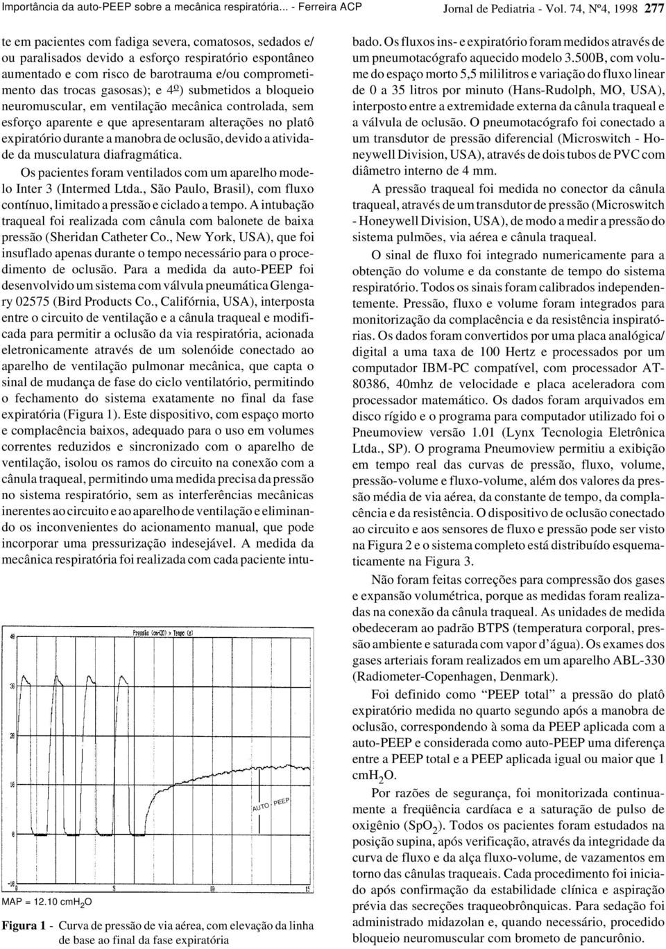 devido a esforço respiratório espontâneo aumentado e com risco de barotrauma e/ou comprometimento das trocas gasosas); e 4 o ) submetidos a bloqueio neuromuscular, em ventilação mecânica controlada,