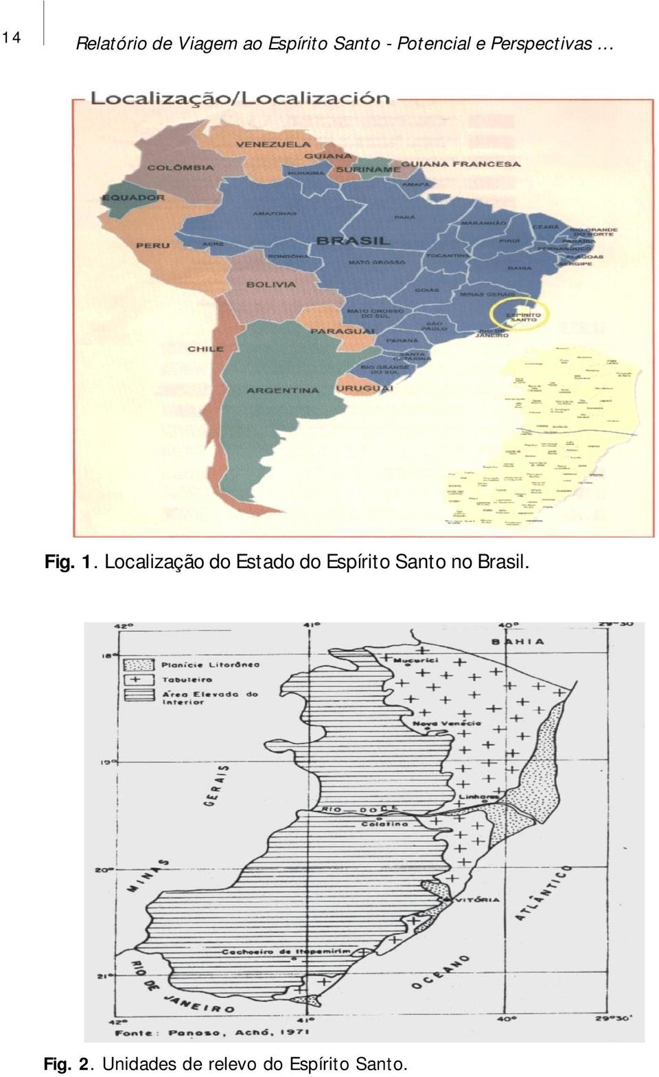 Localização do Estado do Espírito Santo no