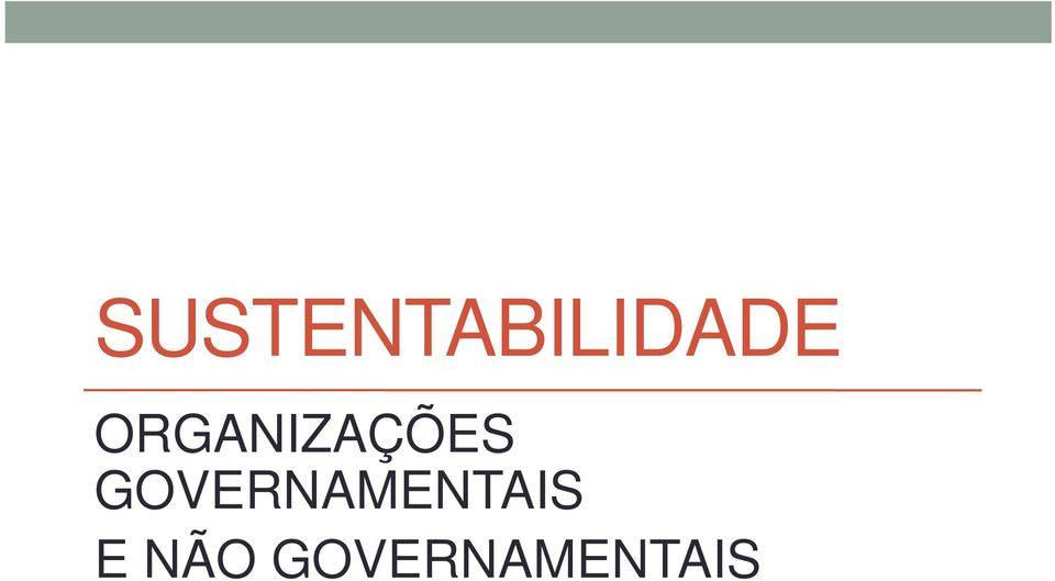 GOVERNAMENTAIS E