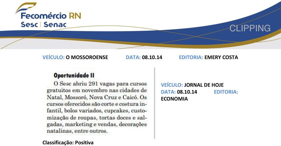 JORNAL DE HOJE DATA: 08.10.