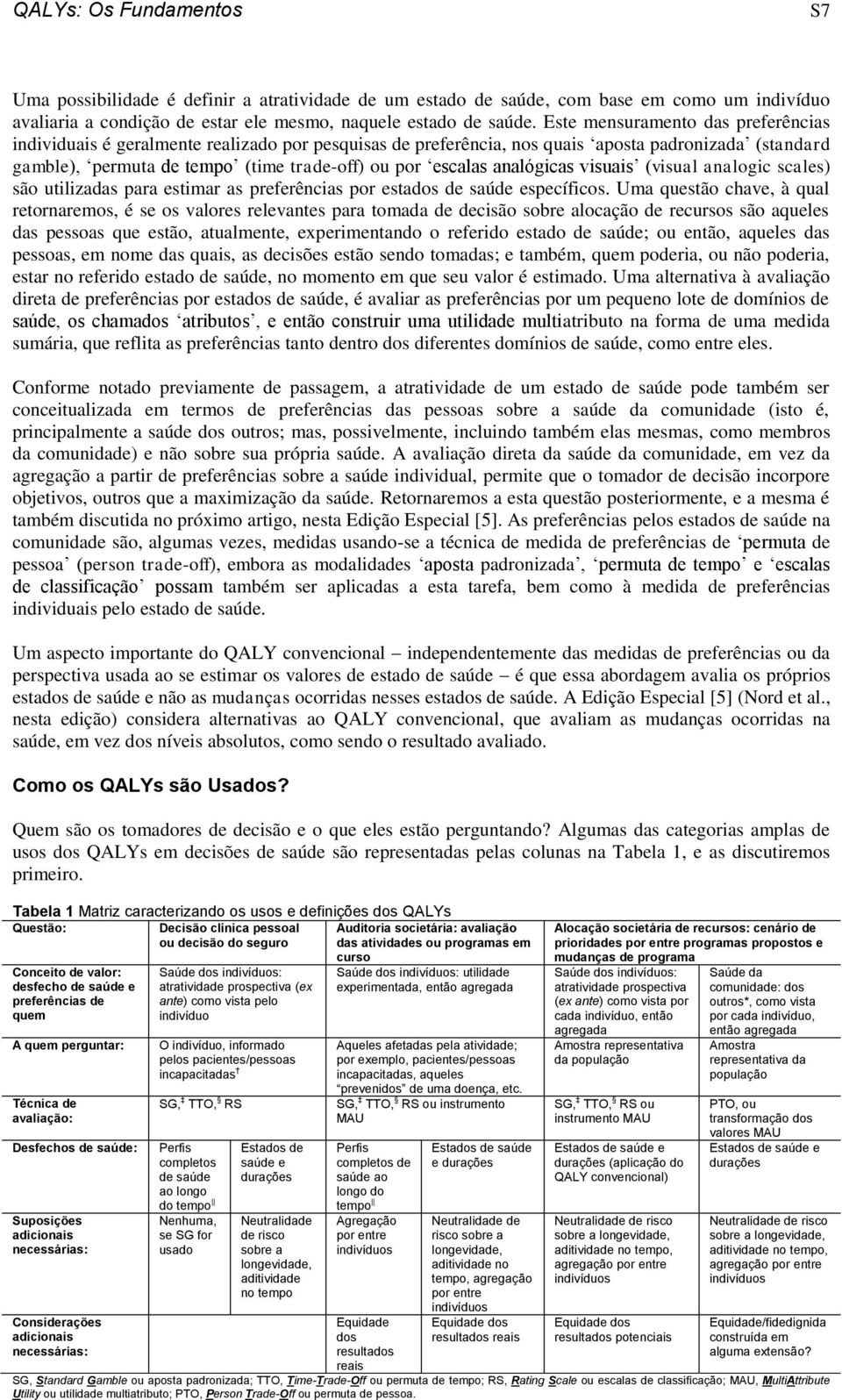 analógicas visuais (visual analogic scales) são utilizadas para estimar as preferências por estados de saúde específicos.