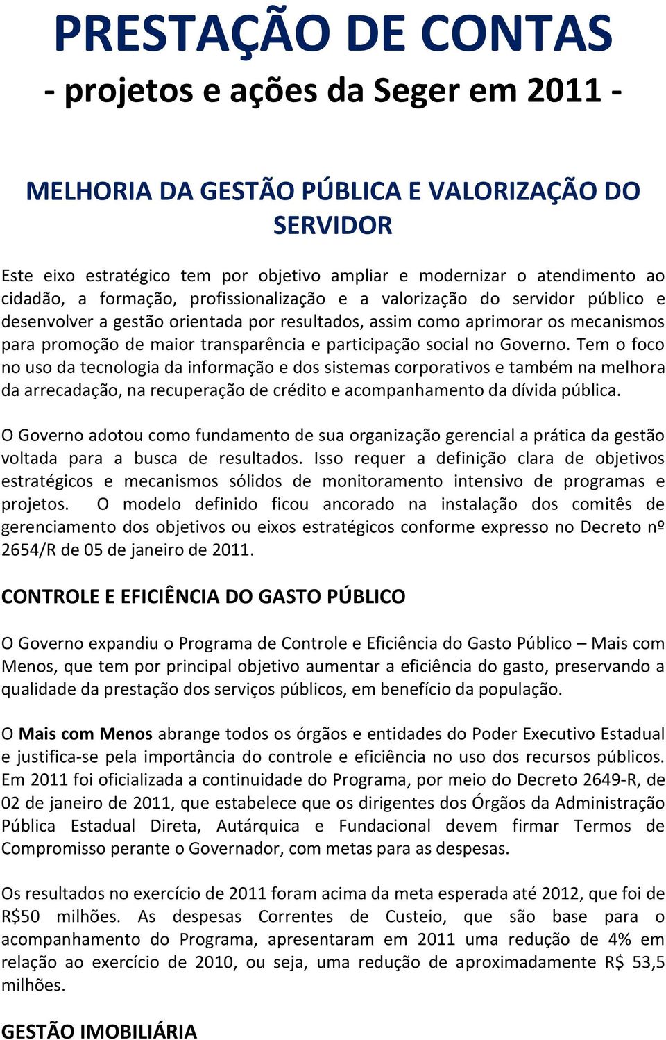 participação social no Governo.