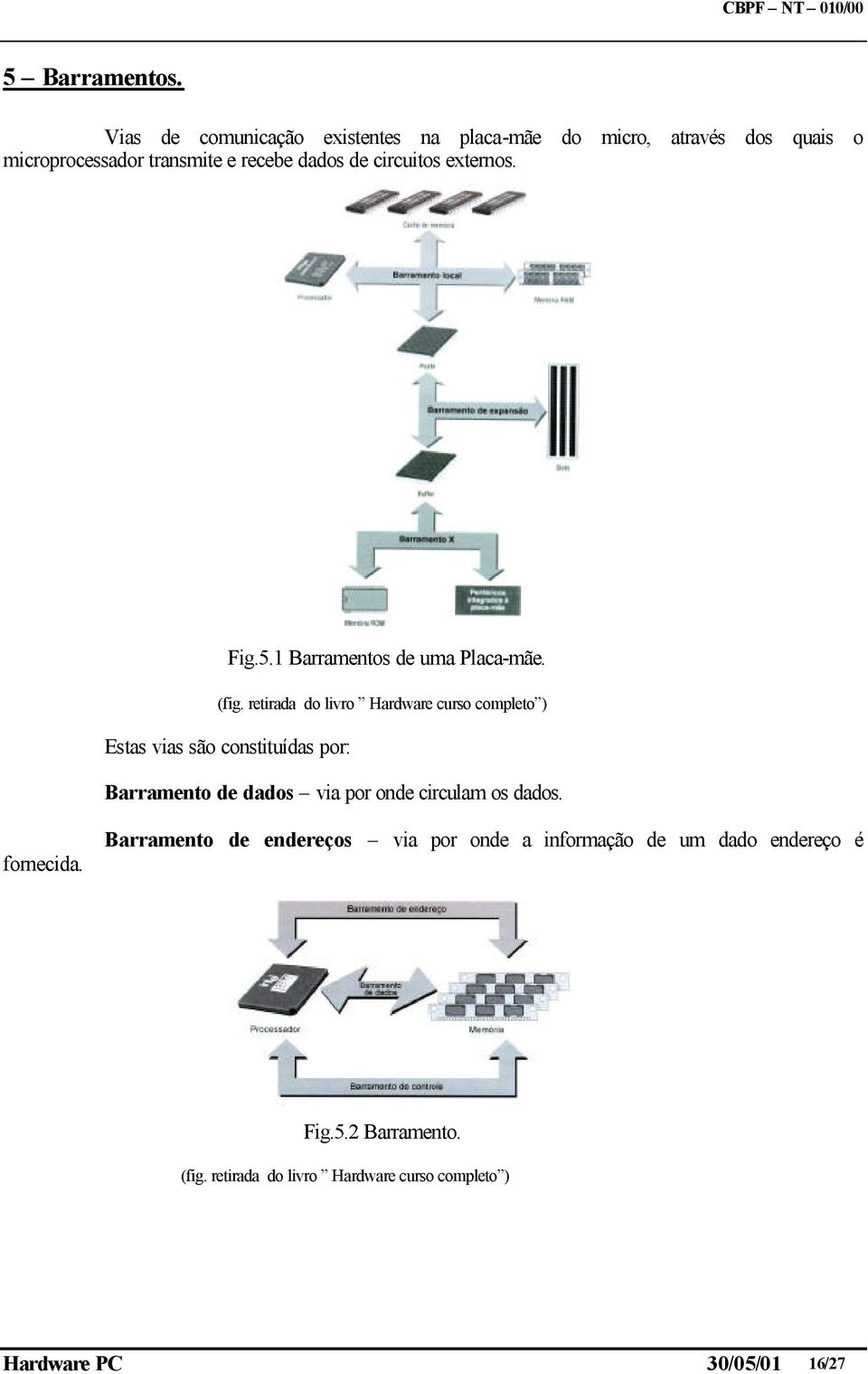 circuitos externos. Fig.5.1 Barramentos de uma Placa-mãe. (fig.