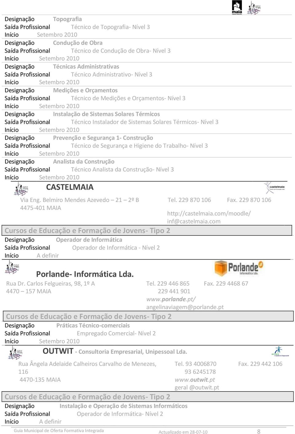 Solares Térmicos- Nível 3 Prevenção e Segurança 1- Construção Saída Profissional Técnico de Segurança e Higiene do Trabalho- Nível 3 Analista da Construção Saída Profissional Técnico Analista da