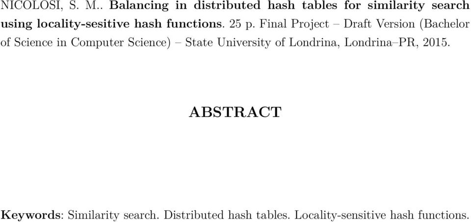 hash functions. 25 p.