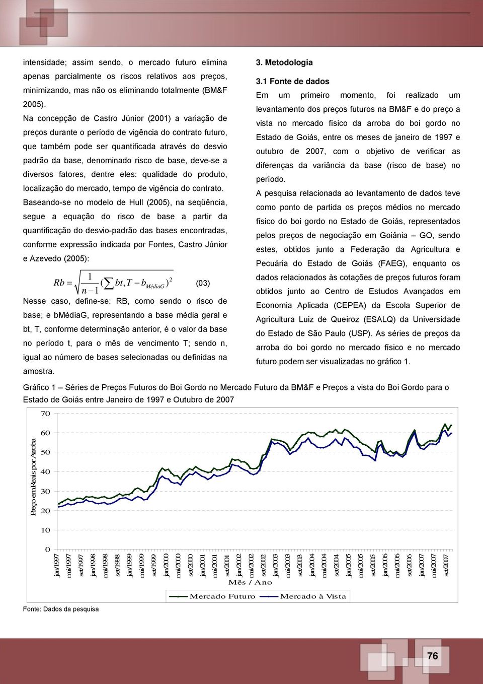 deve-se a diversos fatores, dentre eles: qualidade do produto, localização do mercado, tempo de vigência do contrato.